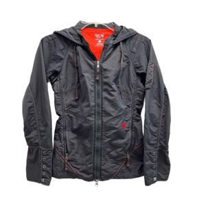 Mountain Hardwear Charcoal Jacket with Crimson Details